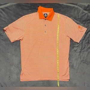 FootJoy Men’s Orange Stripe Polo SIZE MEDIUM